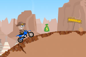牛仔骑摩托小游戏