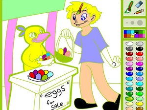 复活节涂鸦小游戏
