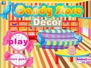 糖果店的装潢小游戏