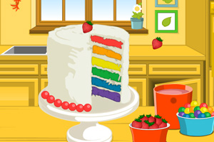 艾玛做彩虹蛋糕小游戏
