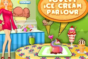 芭比冰淇淋店小游戏