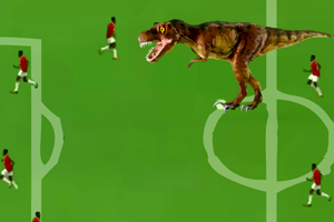 恐龙踢足球小游戏