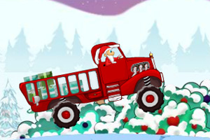 圣诞老头运输车小游戏