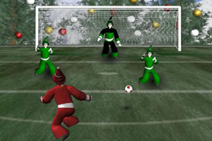 圣诞足球赛小游戏