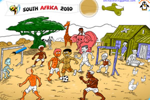 南非世界杯填色小游戏