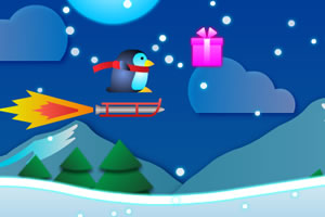 企鹅高空滑雪小游戏