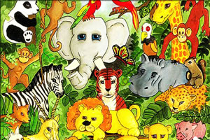 丛林动物找数字小游戏
