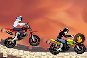 黑猫警长摩托赛小游戏