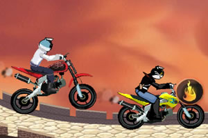 黑猫警长摩托大赛小游戏