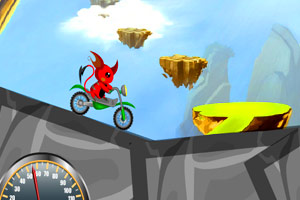 小恶魔骑摩托车小游戏