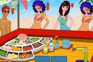 海滩美女沙拉店小游戏