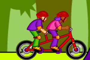 山地双人自行车小游戏