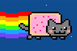 狂奔彩虹猫变身版小游戏