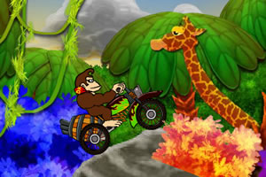 大猩猩骑摩托小游戏