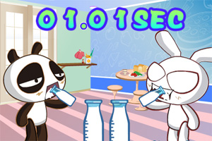 熊猫喝牛奶小游戏
