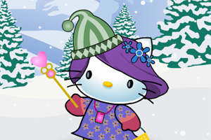 凯蒂猫的冬装小游戏