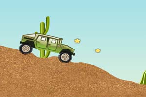 沙漠绿皮卡车小游戏