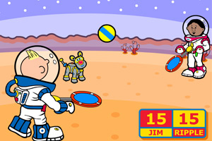 宇航员打网球小游戏