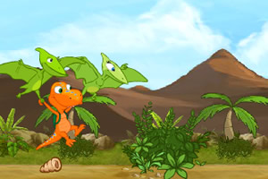 小恐龙捡贝壳小游戏