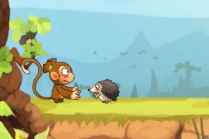 大脸猴和火刺猬无敌版小游戏