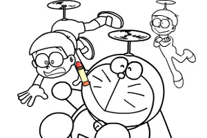 哆啦a梦水彩画6小游戏
