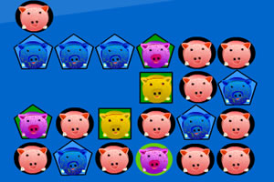 彩色小猪消除小游戏