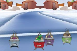圣诞节雪橇车大赛小游戏