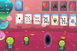 外星人玩纸牌小游戏