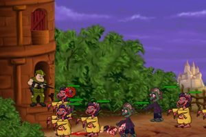 僵尸入侵城堡小游戏