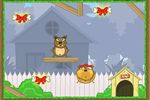 充气的狗吃骨头小游戏