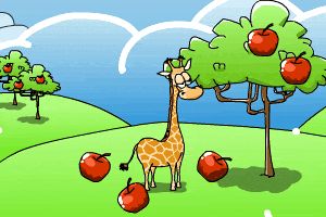 长颈鹿吃苹果小游戏