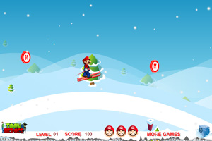 超级玛丽滑雪2特别版小游戏