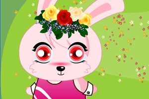 粉红兔兔换装小游戏