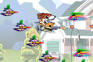 飞天狗战外星人小游戏