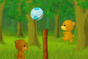 熊熊打排球小游戏