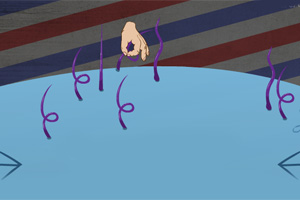 小蓝怪拔头发小游戏