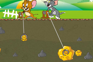 猫和老鼠黄金矿工双人版小游戏