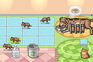 帮狗妈妈喂狗崽小游戏