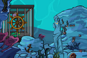 逃离水下笼子小游戏