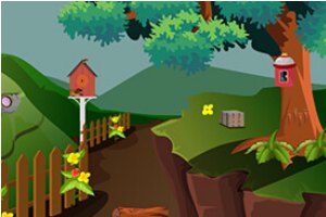 找到蓝色鸟蛋逃脱小游戏