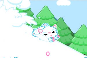 小雪怪遭遇大雪崩小游戏
