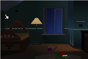 夜晚房间逃脱小游戏