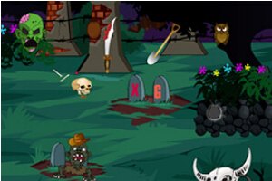 逃离僵尸墓地小游戏