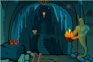 恐怖的山洞逃脱小游戏