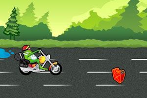 摩托车旅途小游戏