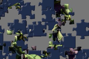暴走绿巨人拼图小游戏
