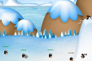 企鹅坚守阵地小游戏