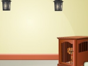 可爱小狗逃出笼子小游戏