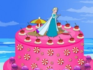 艾莎制作蛋糕小游戏
