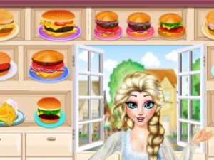 艾莎公主汉堡店小游戏